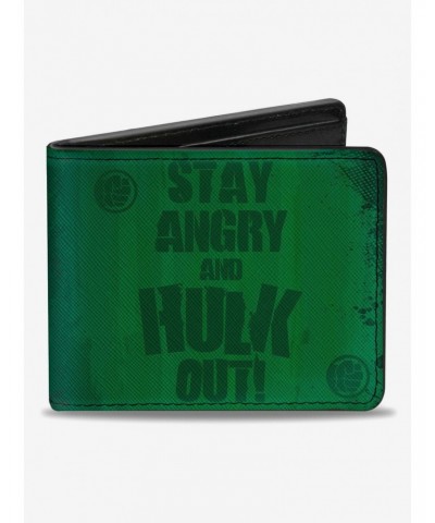 Marvel Hulk Stay Angry And Hulk Out Bifold Wallet $8.78 Wallets