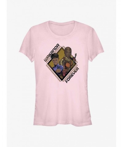 Marvel Black Panther: Wakanda Forever Shuri and Okoye Girls T-Shirt $7.17 T-Shirts