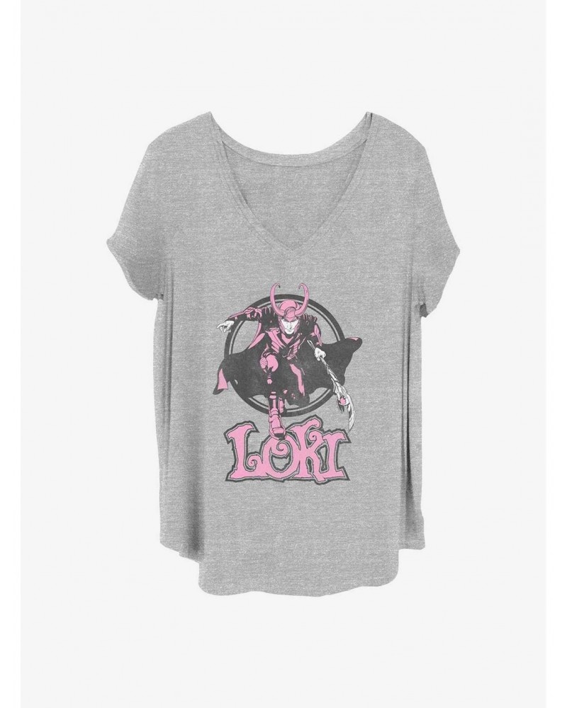 Marvel Loki Trickster Girls T-Shirt Plus Size $7.86 T-Shirts