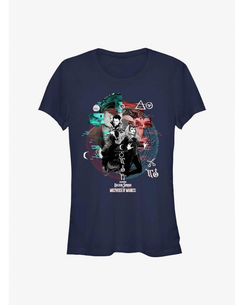 Marvel Doctor Strange In The Multiverse Of Madness Magic Glitch Girls T-Shirt $7.17 T-Shirts