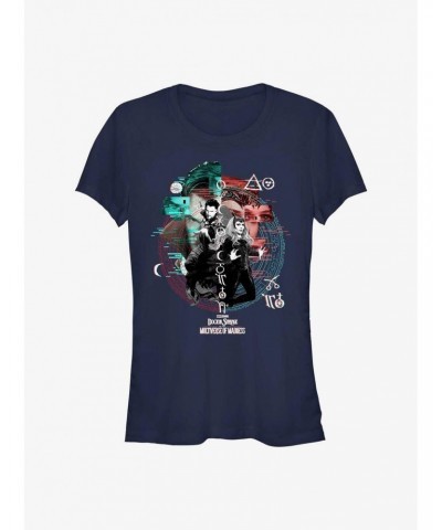 Marvel Doctor Strange In The Multiverse Of Madness Magic Glitch Girls T-Shirt $7.17 T-Shirts