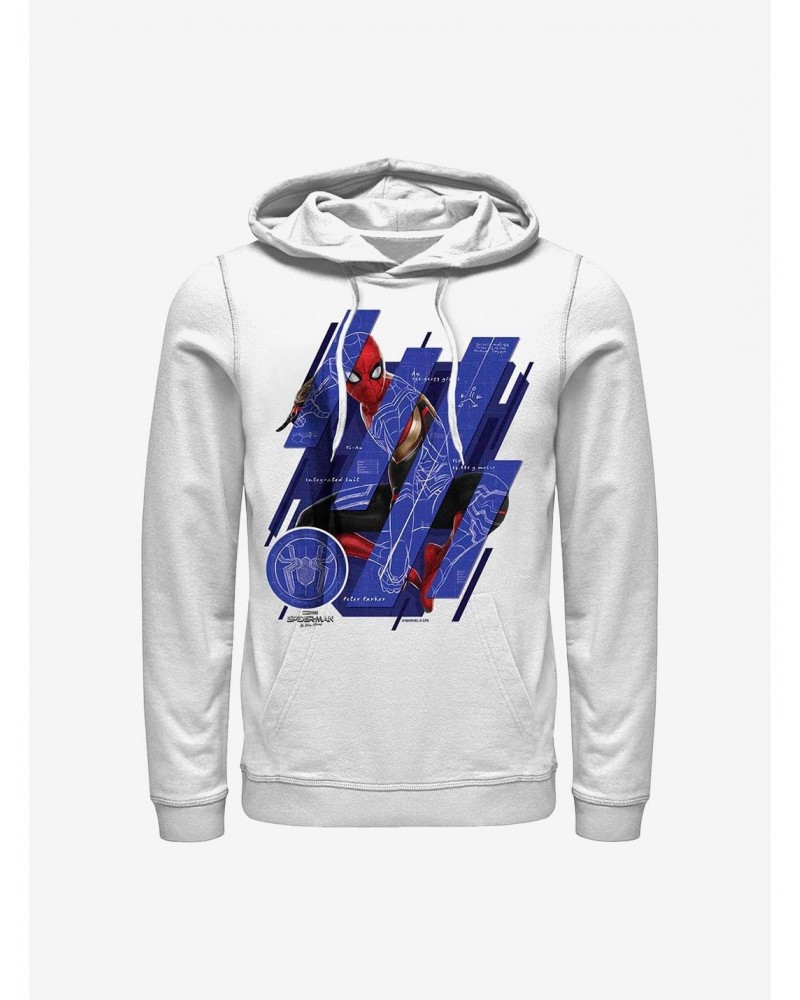 Marvel Spider-Man Schematic Panels Hoodie $17.24 Hoodies