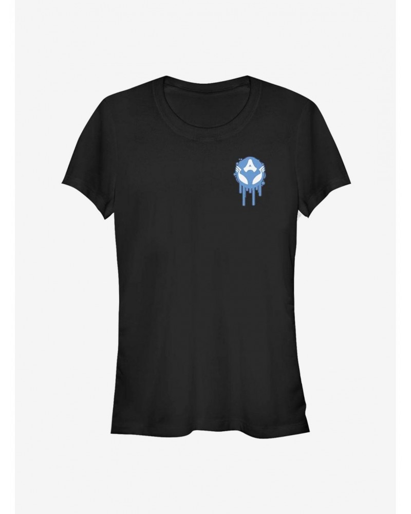 Marvel Captain America Venomized Drip Icon Girls T-Shirt $6.37 T-Shirts