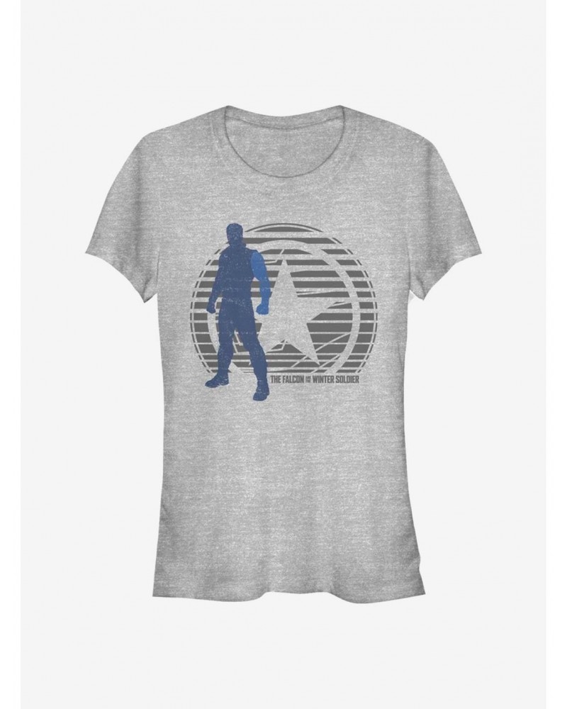 Marvel The Falcon And The Winter Soldier Winter Soldier Lockup Girls T-Shirt $6.37 T-Shirts