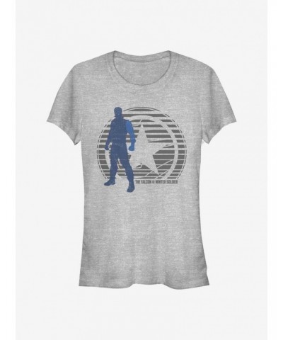 Marvel The Falcon And The Winter Soldier Winter Soldier Lockup Girls T-Shirt $6.37 T-Shirts