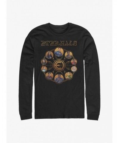 Marvel Eternals Circular Gold Heroes Long-Sleeve T-Shirt $11.84 T-Shirts