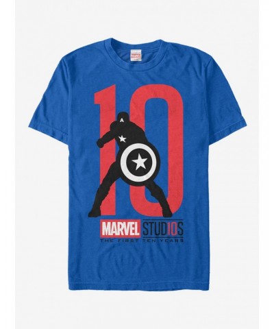 Marvel 10 Anniversary Captain America T-Shirt $7.84 T-Shirts