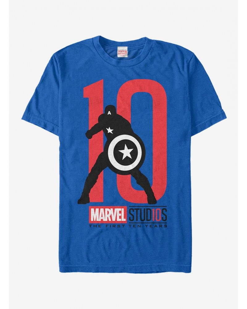 Marvel 10 Anniversary Captain America T-Shirt $7.84 T-Shirts