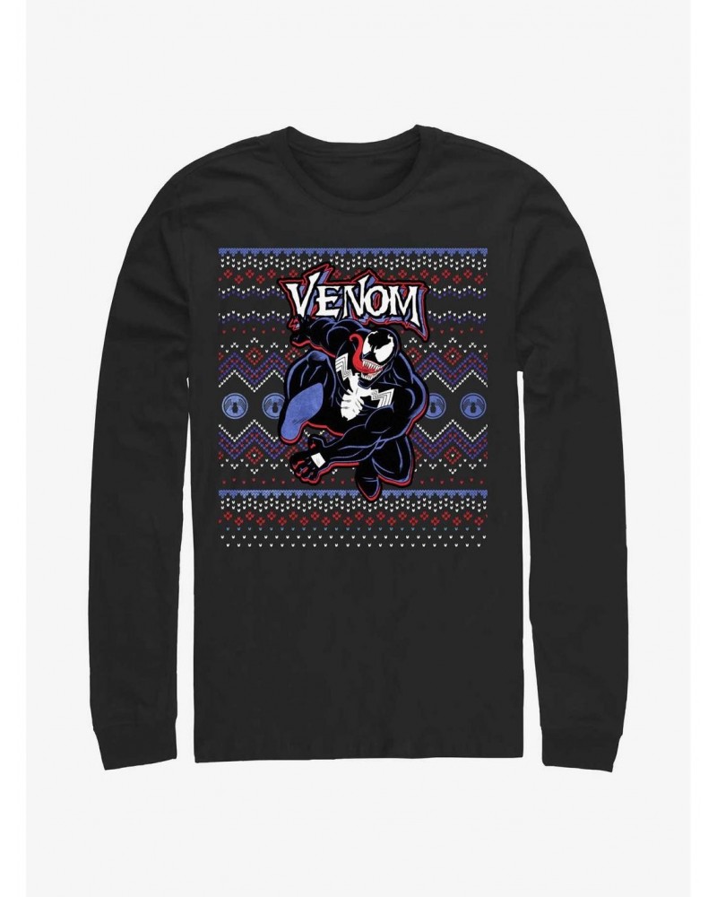 Marvel Venom Venomous Ugly Christmas Long-Sleeve T-Shirt $10.79 T-Shirts