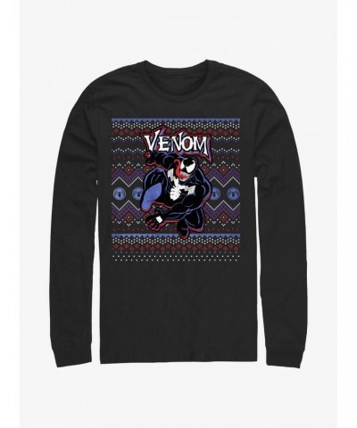 Marvel Venom Venomous Ugly Christmas Long-Sleeve T-Shirt $10.79 T-Shirts