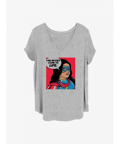 Marvel Ms. Marvel Idea Come To Life Girls Plus T-Shirt $9.94 T-Shirts