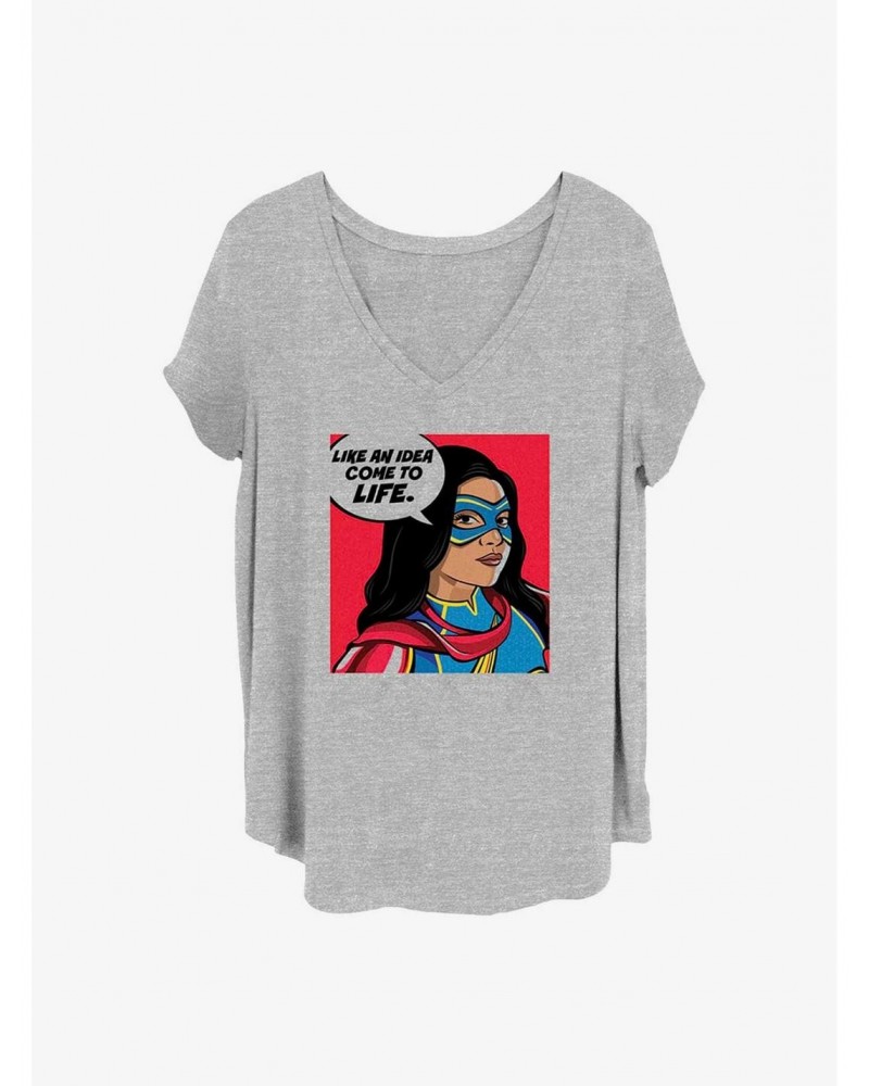 Marvel Ms. Marvel Idea Come To Life Girls Plus T-Shirt $9.94 T-Shirts