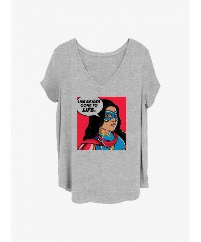 Marvel Ms. Marvel Idea Come To Life Girls Plus T-Shirt $9.94 T-Shirts