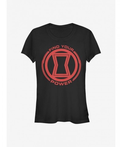 Marvel Black Widow Power Of Black Widow Girls T-Shirt $6.18 T-Shirts