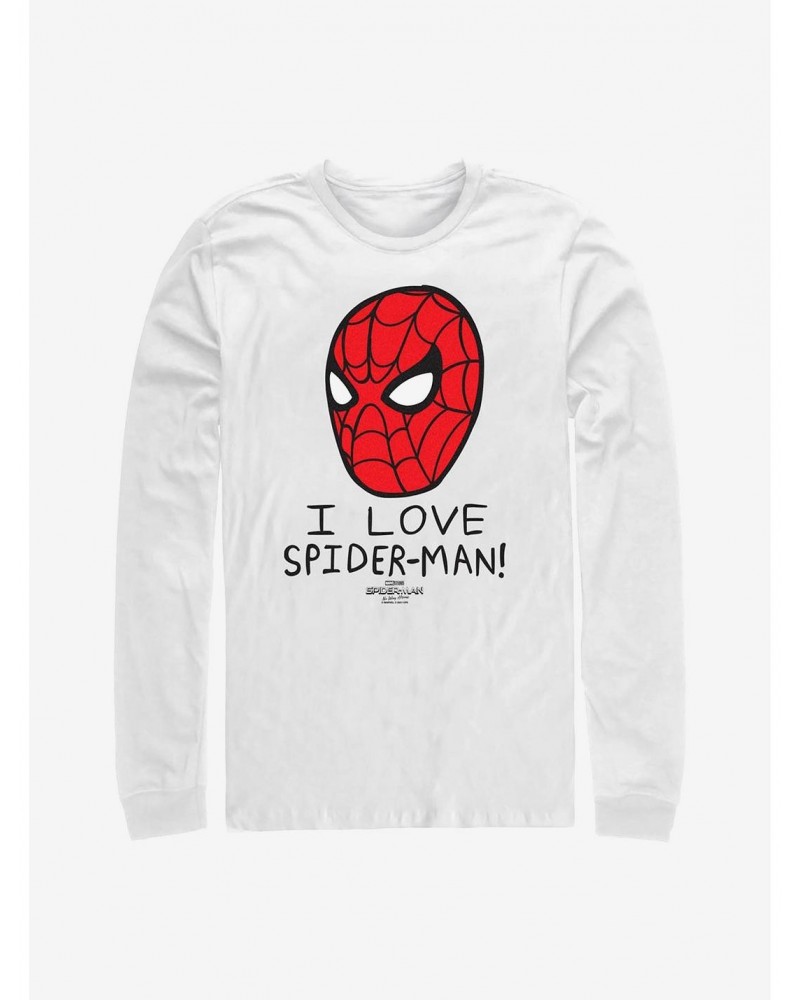 Marvel Spider-Man I Love Spider-Man Cartoon Long-Sleeve T-Shirt $10.00 T-Shirts