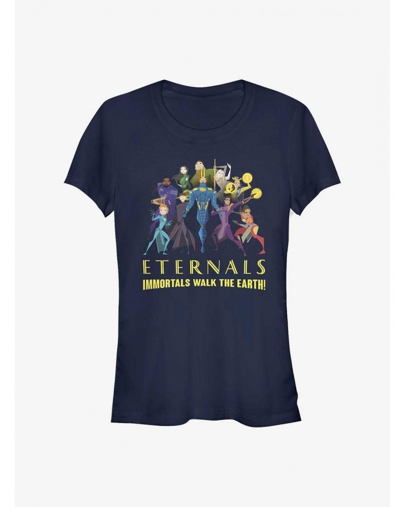 Marvel Eternals Group Shot Girls T-Shirt $7.97 T-Shirts