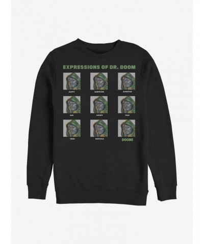 Marvel Fantastic Four Expressions Of Doom Crew Sweatshirt $14.46 Sweatshirts