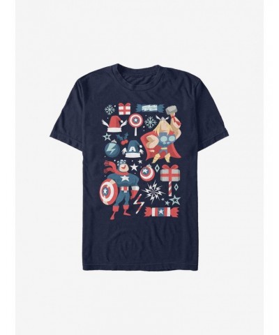 Marvel Avengers Holiday Mashaup T-Shirt $5.93 T-Shirts