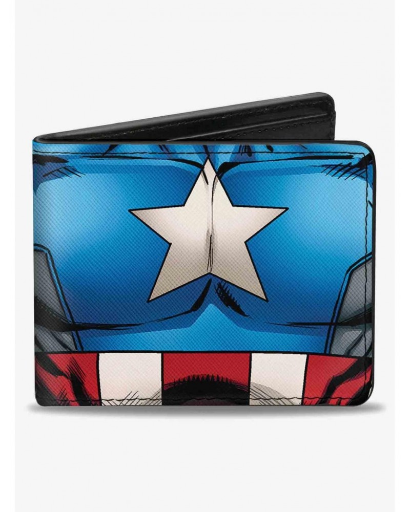 Marvel Captain America Chest Star Stripes Bifold Wallet $9.82 Wallets