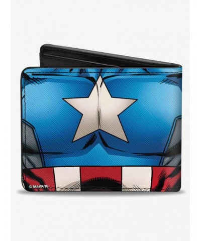 Marvel Captain America Chest Star Stripes Bifold Wallet $9.82 Wallets