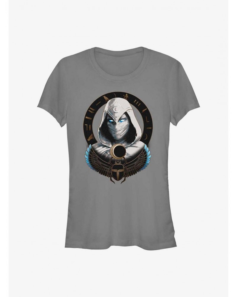 Marvel Moon Knight Mask Badge Girls T-Shirt $9.76 T-Shirts