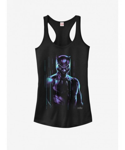 Marvel Black Panther Panther Retro Glow Girls Tank $9.16 Tanks