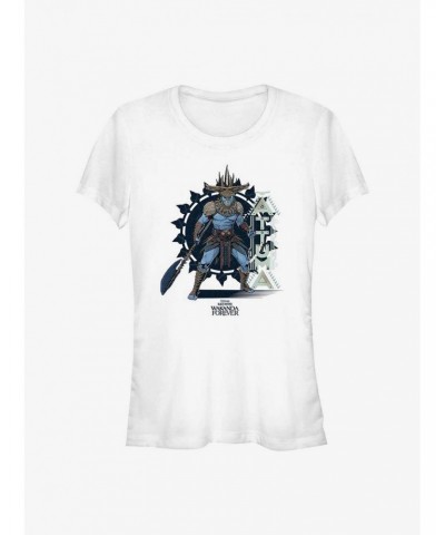 Marvel Black Panther: Wakanda Forever Atlantean Warlord Attuma Girls T-Shirt $9.36 T-Shirts