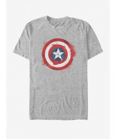 Marvel Avengers: Endgame Captain America Spray Logo T-Shirt $8.03 T-Shirts