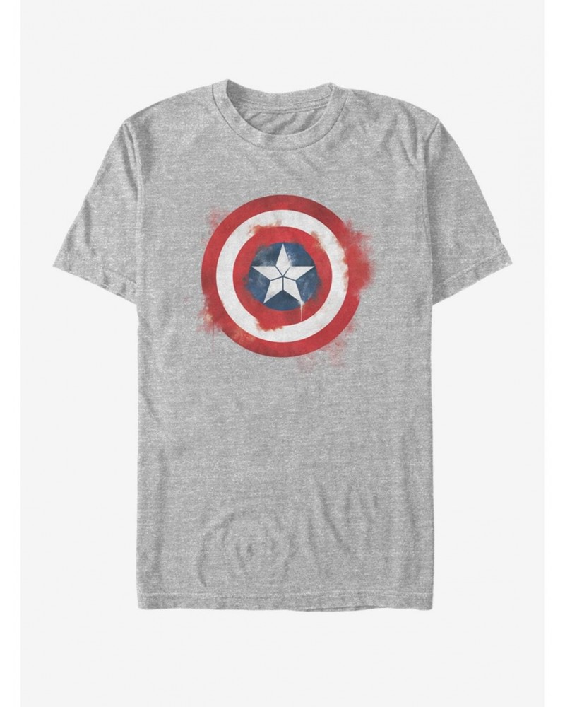 Marvel Avengers: Endgame Captain America Spray Logo T-Shirt $8.03 T-Shirts