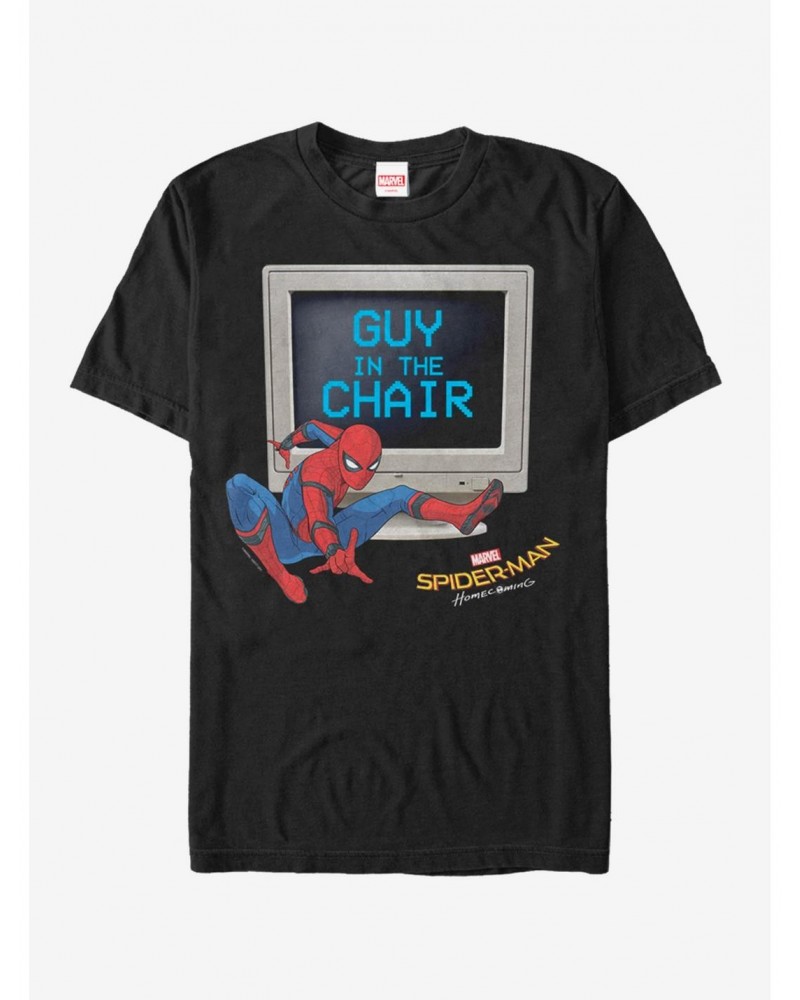 Marvel Spider-Man: Far From Home Man In Chair T-Shirt $6.88 T-Shirts