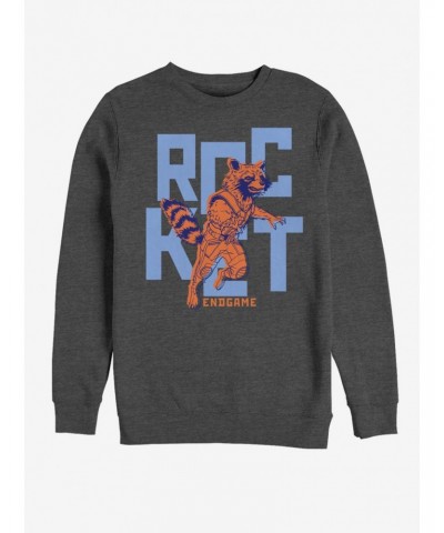 Marvel Avengers: Endgame Text Pop Rocket Sweatshirt $11.81 Sweatshirts