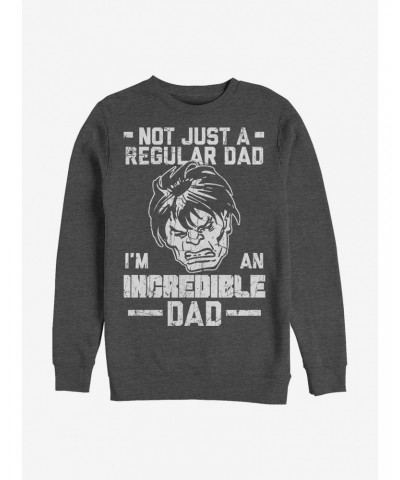 Marvel Hulk Incredible Dad Crew Sweatshirt $13.28 Sweatshirts