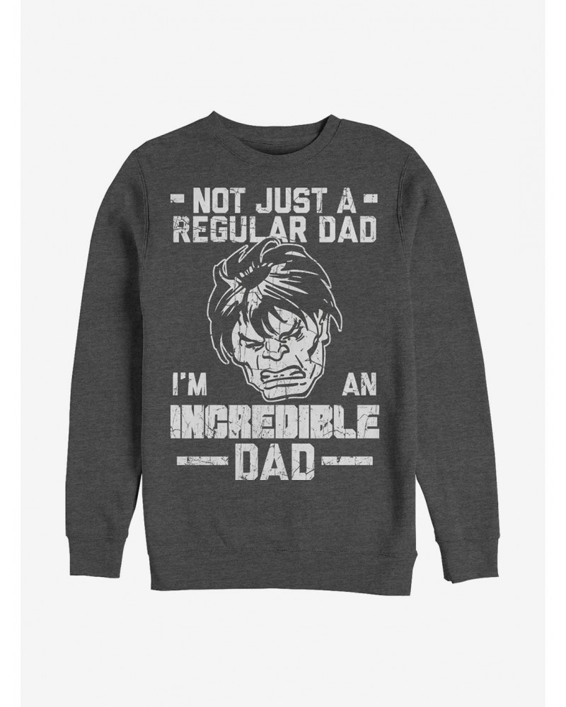 Marvel Hulk Incredible Dad Crew Sweatshirt $13.28 Sweatshirts