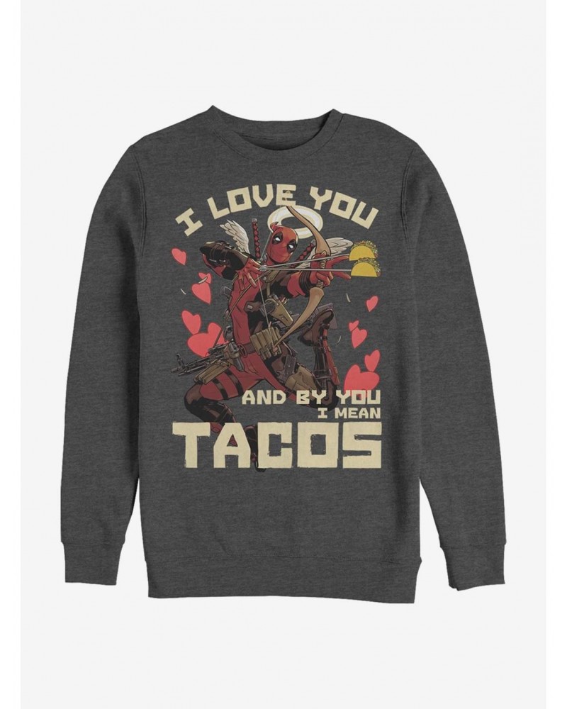 Marvel Deadpool Taco Love Crew Sweatshirt $10.63 Sweatshirts