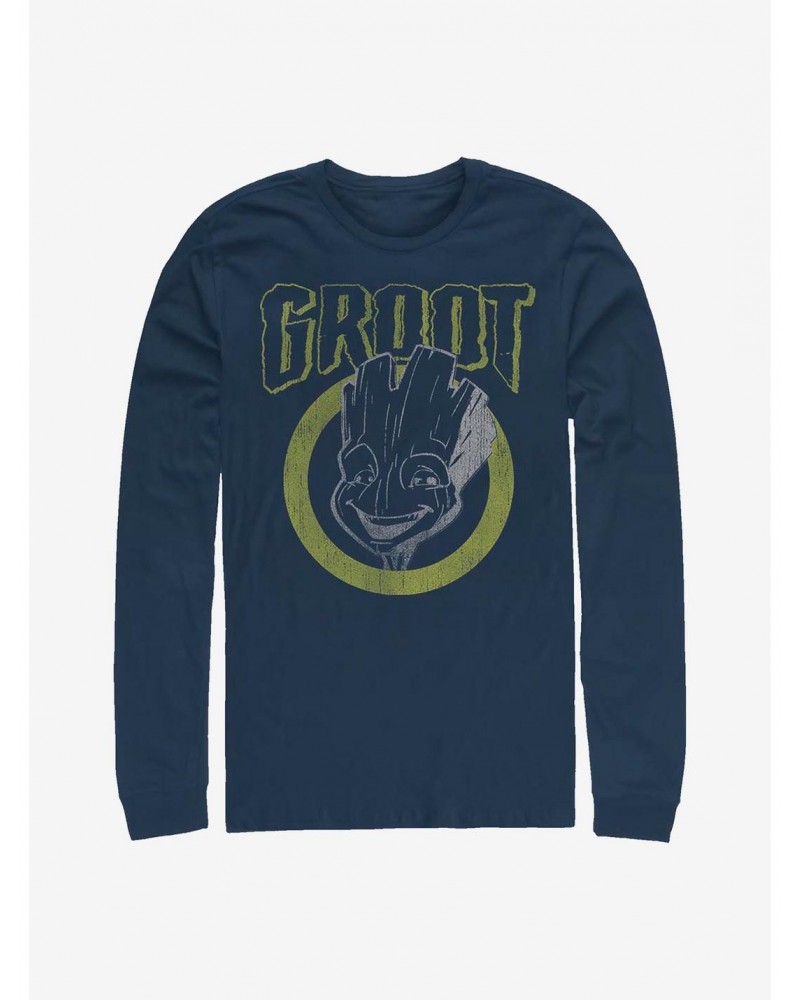 Marvel Guardians Of The Galaxy Grunge Groot Long-Sleeve T-Shirt $13.16 T-Shirts