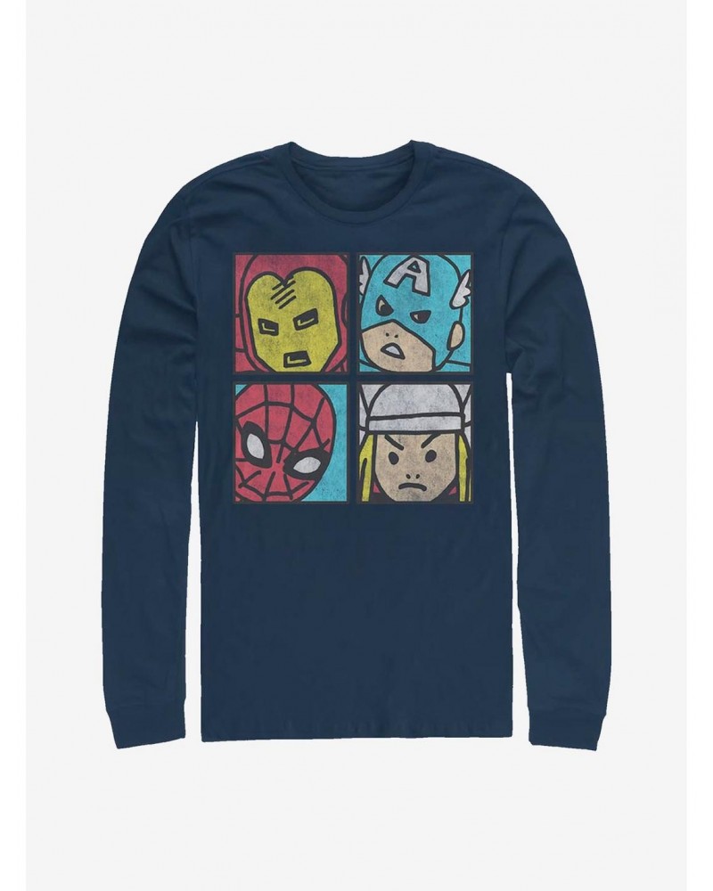 Marvel Avengers Pop Squares Long-Sleeve T-Shirt $8.42 T-Shirts