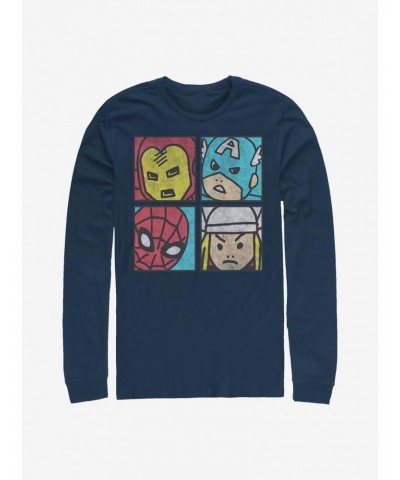 Marvel Avengers Pop Squares Long-Sleeve T-Shirt $8.42 T-Shirts