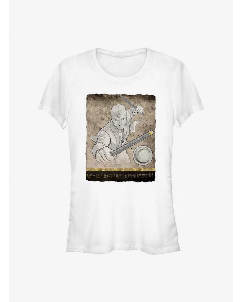 Marvel Moon Knight Mr. Knight Scroll Fragment Girls T-Shirt $9.56 T-Shirts