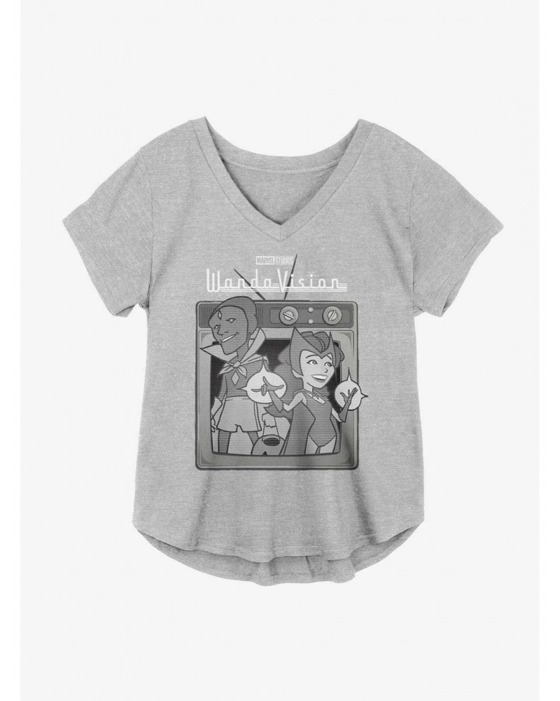 Marvel WandaVision Vintage TV Girls Plus Size T-Shirt $9.25 T-Shirts