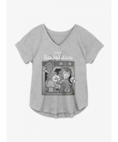 Marvel WandaVision Vintage TV Girls Plus Size T-Shirt $9.25 T-Shirts