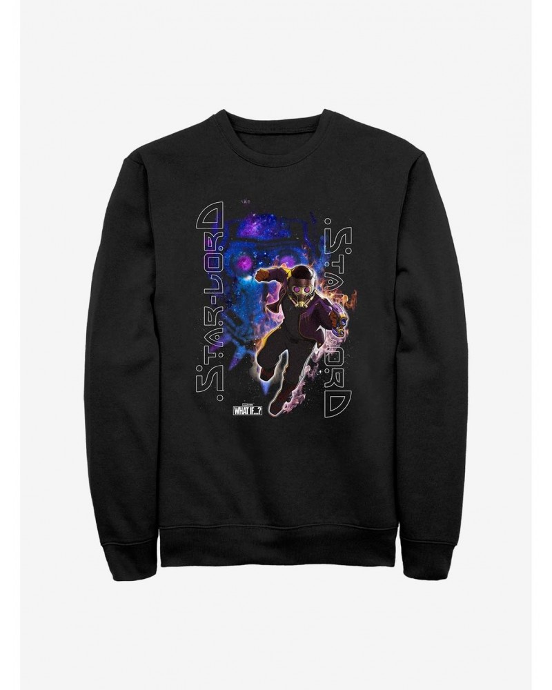 Marvel What If...? Galaxy King Star-Lord Crew Sweatshirt $9.74 Sweatshirts