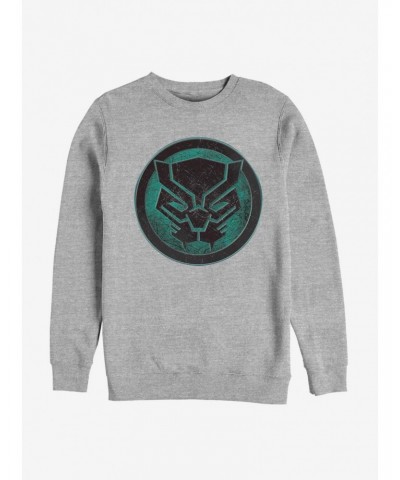 Marvel Black Panther Green Emblem Panther Sweatshirt $12.69 Sweatshirts