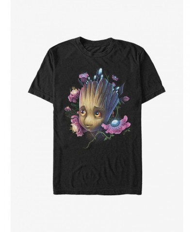 Marvel Guardians Of The Galaxy Groot Flowers T-Shirt $7.46 T-Shirts