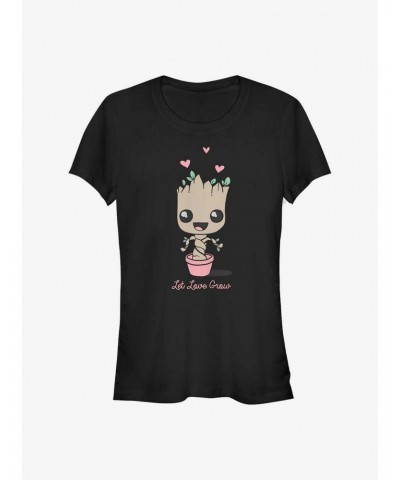 Marvel Guardians of the Galaxy Baby Groot Let Love Grow Girls T-Shirt $8.57 T-Shirts