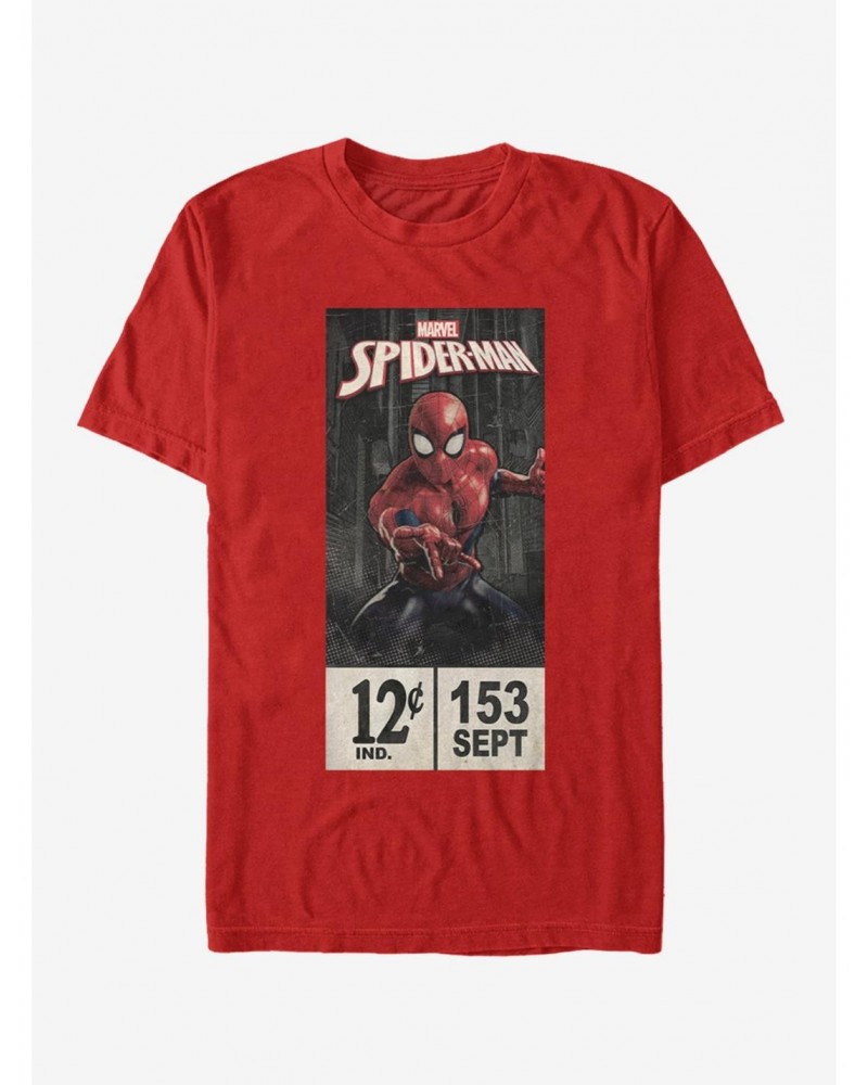 Marvel Spider-Man Spider-Man Labels T-Shirt $7.65 T-Shirts