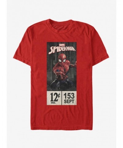 Marvel Spider-Man Spider-Man Labels T-Shirt $7.65 T-Shirts