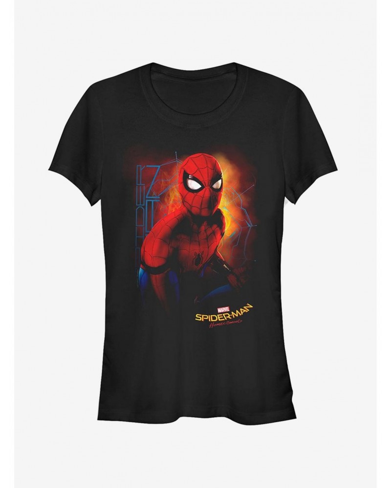 Marvel Spider-Man Homecoming Glow Girls T-Shirt $7.17 T-Shirts