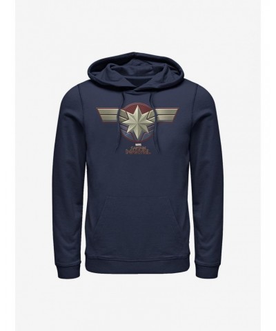 Marvel Captain Marvel Costume Logo Hoodie $11.49 Hoodies