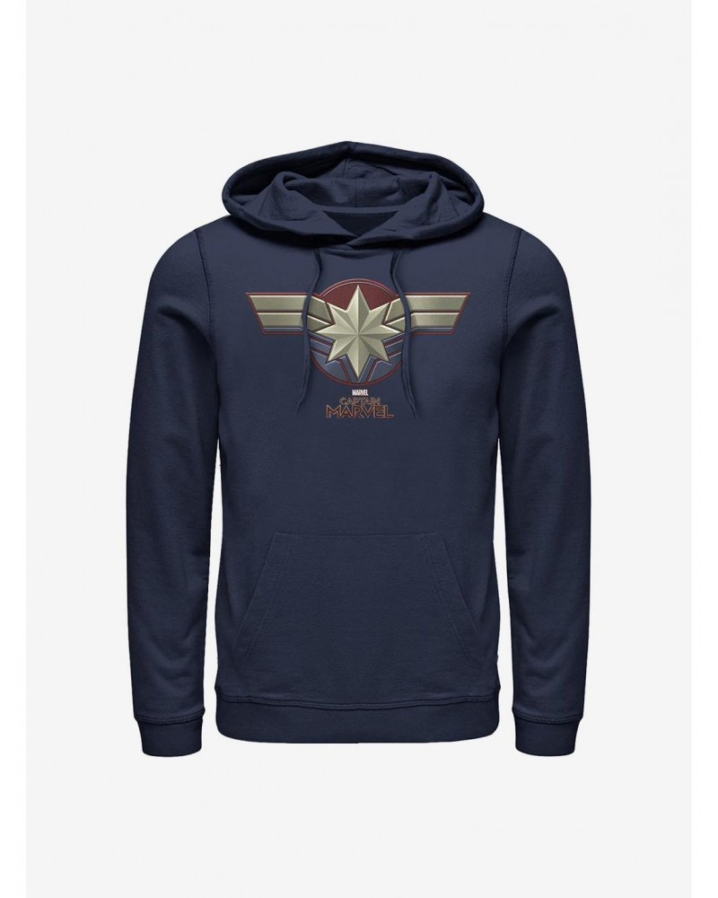 Marvel Captain Marvel Costume Logo Hoodie $11.49 Hoodies