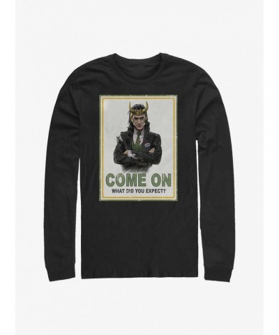 Marvel Loki President Loki Poster Long-Sleeve T-Shirt $8.16 T-Shirts